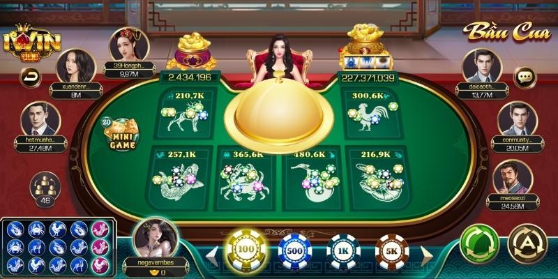 Giao diện tuyệt đẹp của bầu cua tại cổng game iWin